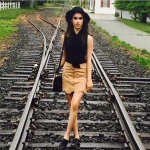 Bagatelle suede scallop skirt from Nasty Gal